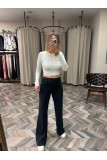 8345-31236 UZUN KOLLU CROP TOP