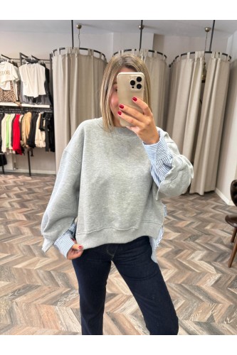 8447-58583 ARKASI POPLİN DTY SWEAT