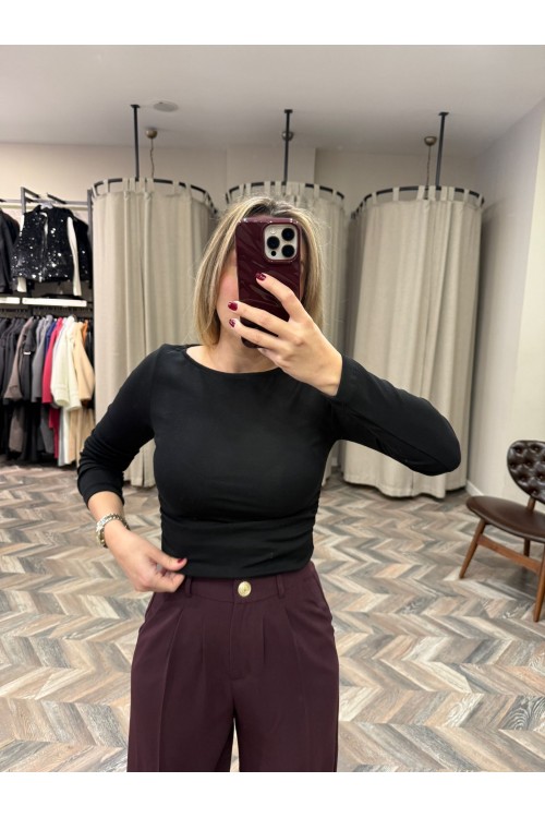 8416-31401 BÜZGÜLÜ KAYIK YAKA TOP