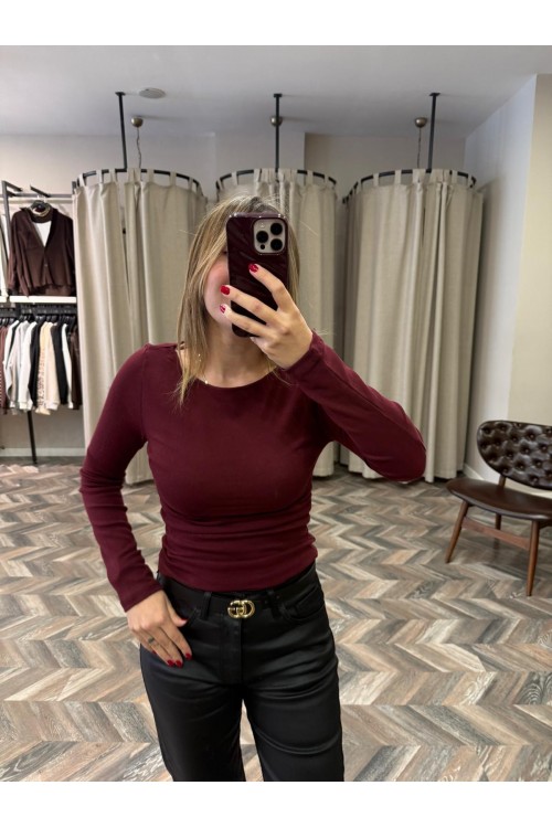 8416-31401 BÜZGÜLÜ KAYIK YAKA TOP