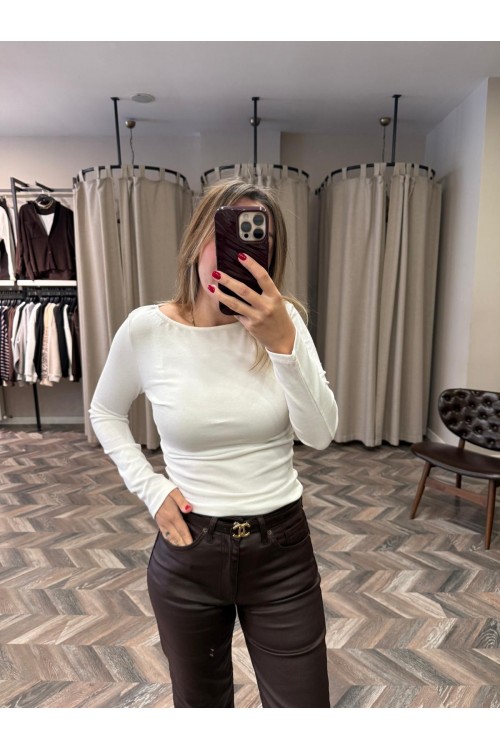 8416-31401 BÜZGÜLÜ KAYIK YAKA TOP