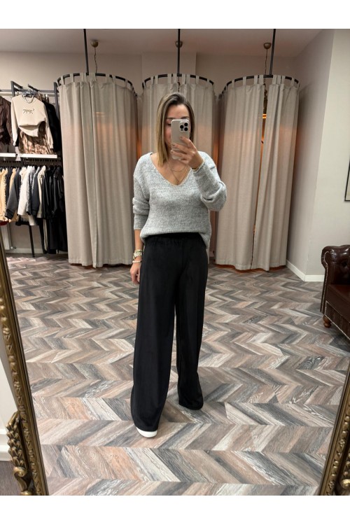 8639-N251990 BELİ LASTİKLİ KADİFE PANTOLON