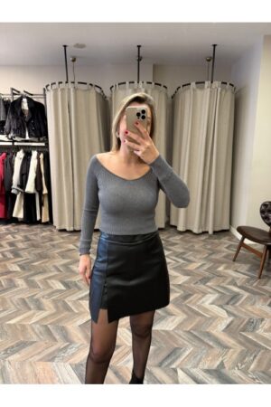 8852-16565 DERİ ETEK