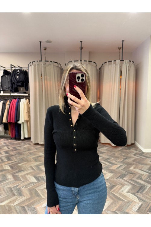 9037-10686 DİK YAKA ÇITÇITLI TRİKO