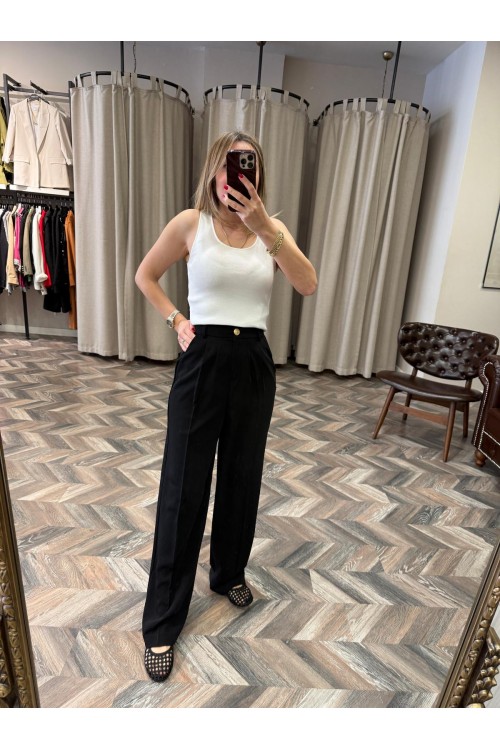 8974-51078 PİLELİ PALAZZO PANTOLON