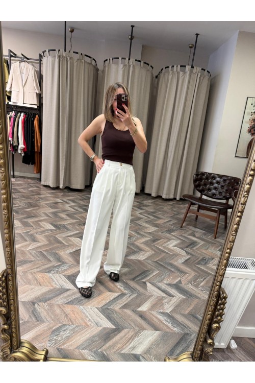 8974-51078 PİLELİ PALAZZO PANTOLON