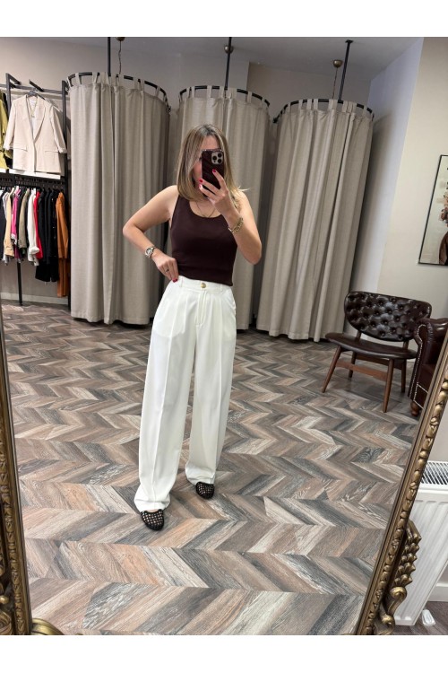 8974-51078 PİLELİ PALAZZO PANTOLON