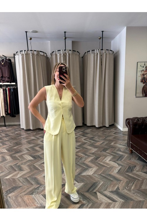 8974-51078 PİLELİ PALAZZO PANTOLON