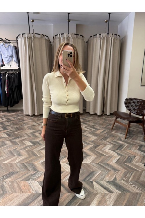 9037-10686 DİK YAKA ÇITÇITLI TRİKO