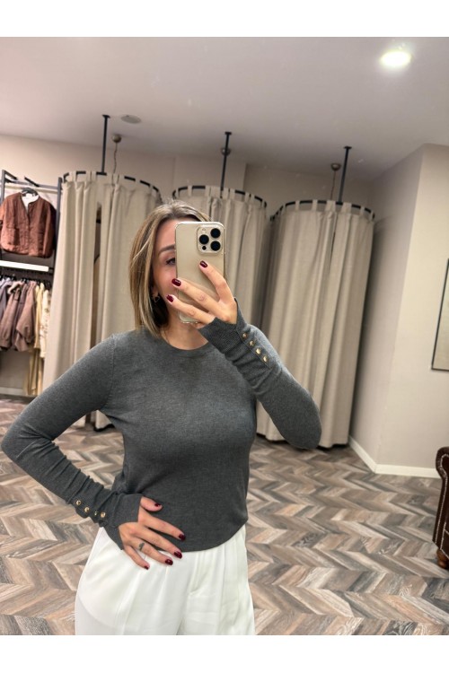 8935-1267 BİS YAKA KOL ORTASI DROPLU KAZAK