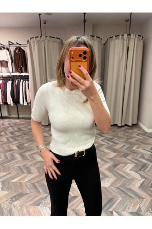 8989-10703 BİS YAKA PULLU SİMLİ TRİKO KAZAK