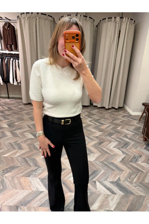 8989-10703 BİS YAKA PULLU SİMLİ TRİKO KAZAK