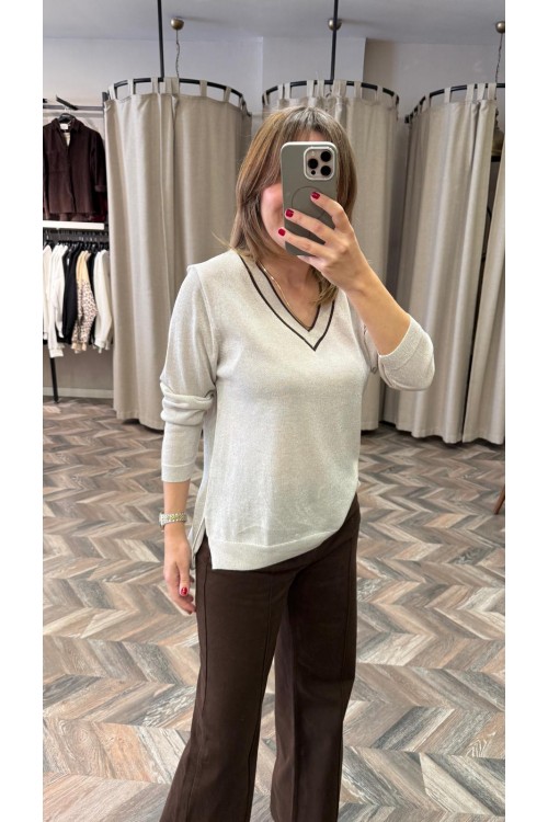 9790-337 SİMLİ V YAKA TRİKO