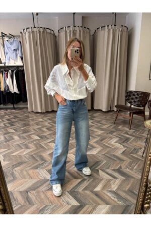 9815-72048 KIRIKLI KUMAŞ WİDELEG PANTOLON