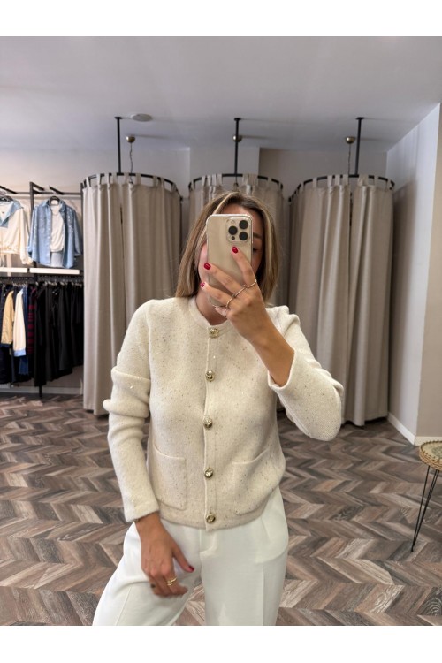 9812-60935 PULLU SİMLİ TRİKO HIRKA