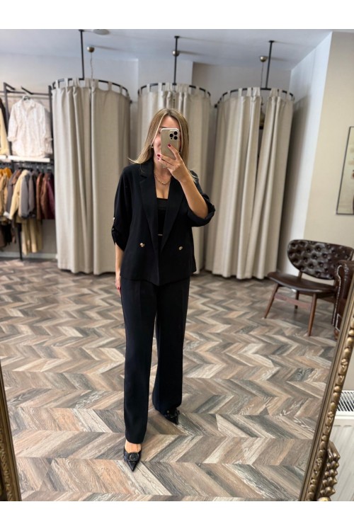 9903-2517576 PİLELİ BOL PAÇA PANTOLON