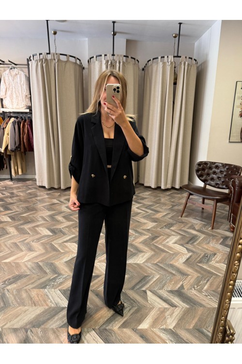 9903-2517576 PİLELİ BOL PAÇA PANTOLON