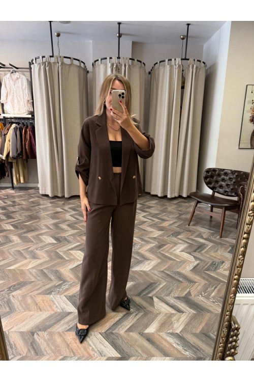 9903-2517576 PİLELİ BOL PAÇA PANTOLON