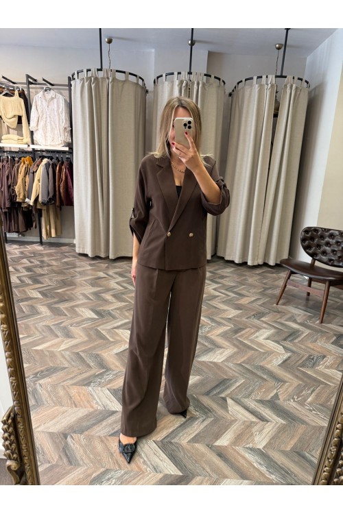 9903-2517576 PİLELİ BOL PAÇA PANTOLON