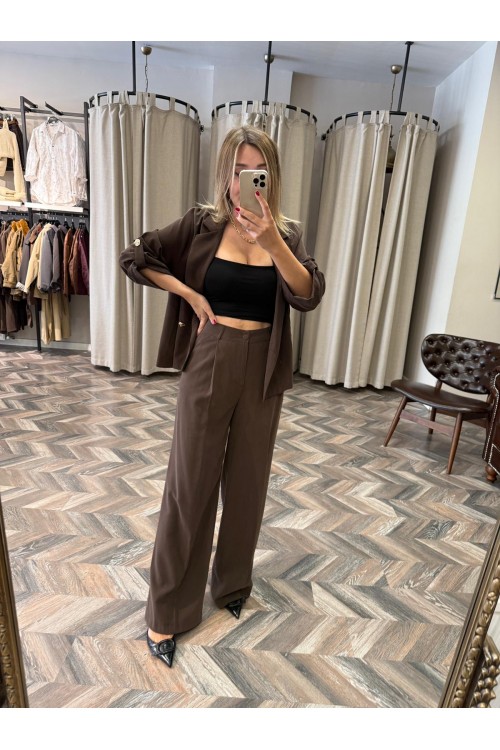 9903-2517576 PİLELİ BOL PAÇA PANTOLON