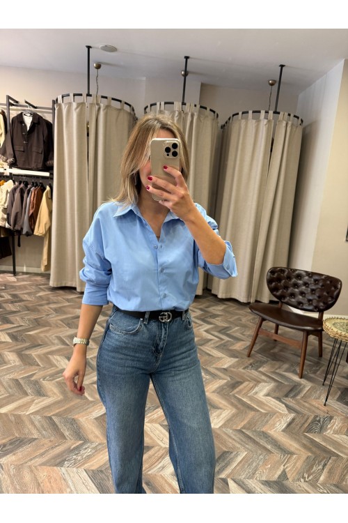 9887-2439 BASİC POPLİN GÖMLEK