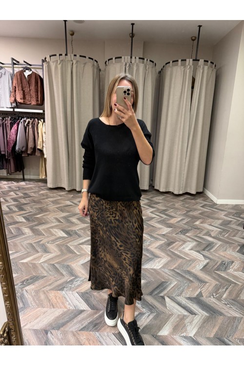 9808-17640 KAHVE LEOPAR SATEN VRV ETEK