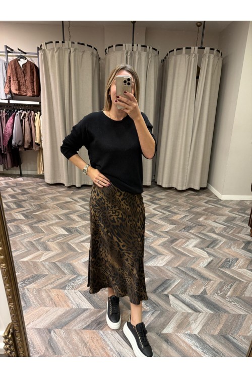 9808-17640 KAHVE LEOPAR SATEN VRV ETEK