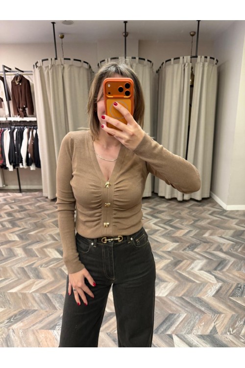 9860-10805 V YAKA DÜĞMELİ TRİKO