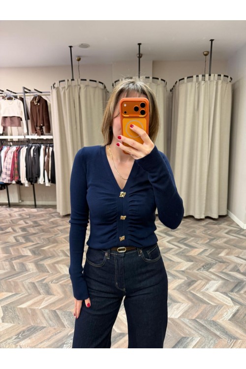 9860-10805 V YAKA DÜĞMELİ TRİKO