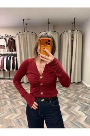 9860-10805 V YAKA DÜĞMELİ TRİKO