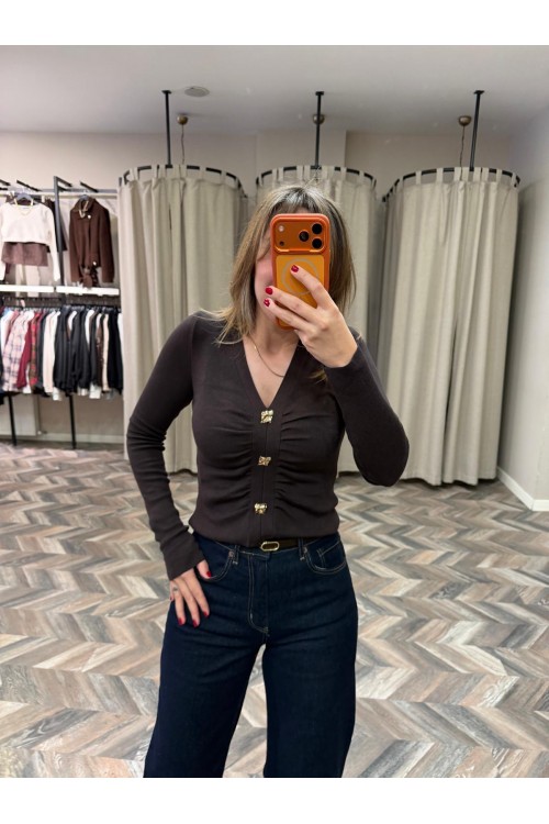 9860-10805 V YAKA DÜĞMELİ TRİKO