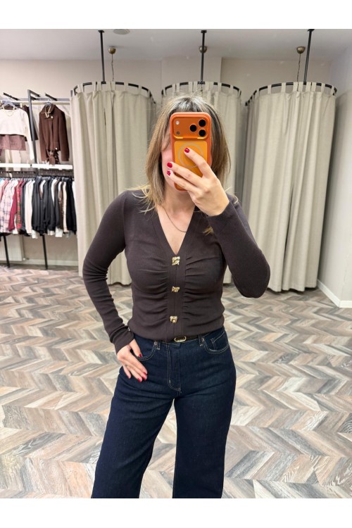 9860-10805 V YAKA DÜĞMELİ TRİKO