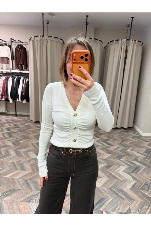 9860-10805 V YAKA DÜĞMELİ TRİKO