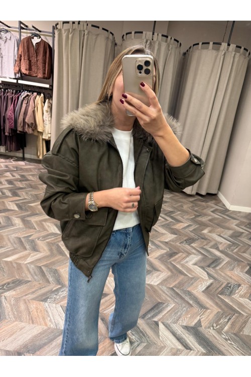 9955-36821 KÜRK YAKALI MONT