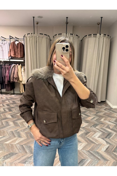 9955-36821 KÜRK YAKALI MONT