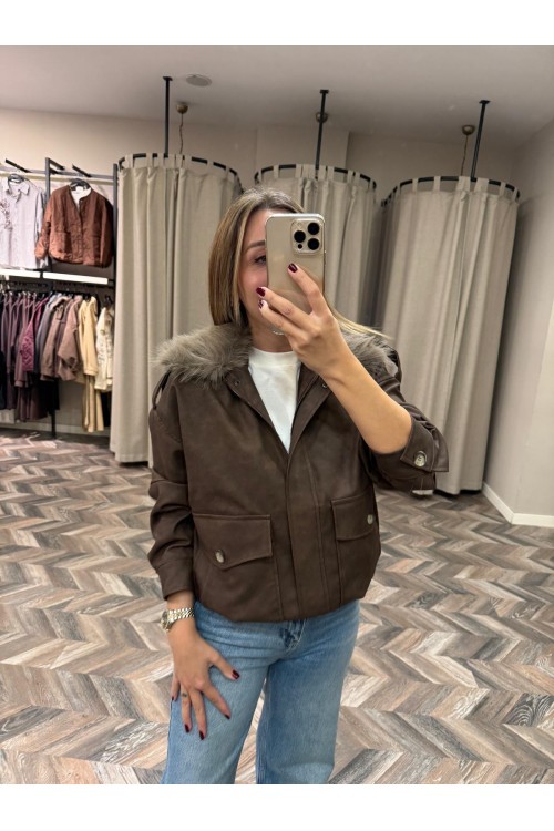 9955-36821 KÜRK YAKALI MONT