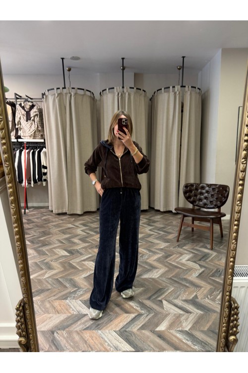 10016-3103 KAPÜŞONLU KADİFE SWEAT TAKIM