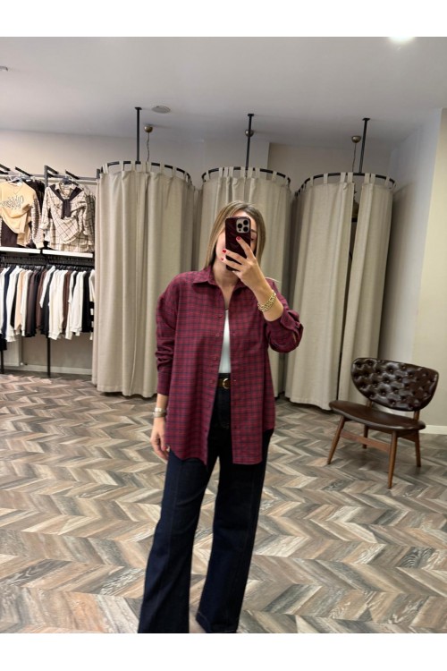 10061-G-6648 EKOSE DESENLİ GÖMLEK