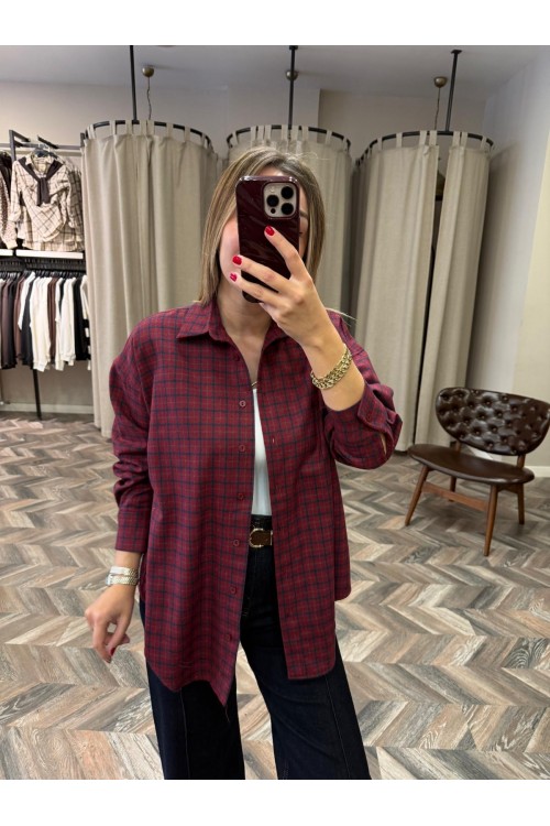 10061-G-6648 EKOSE DESENLİ GÖMLEK