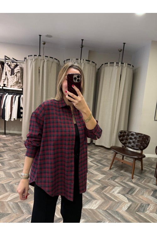 10061-G-6648 EKOSE DESENLİ GÖMLEK