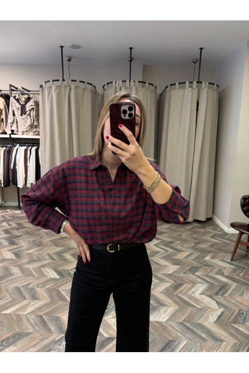 10061-G-6648 EKOSE DESENLİ GÖMLEK