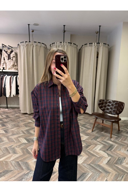 10061-G-6648 EKOSE DESENLİ GÖMLEK