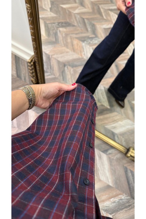 10061-G-6648 EKOSE DESENLİ GÖMLEK