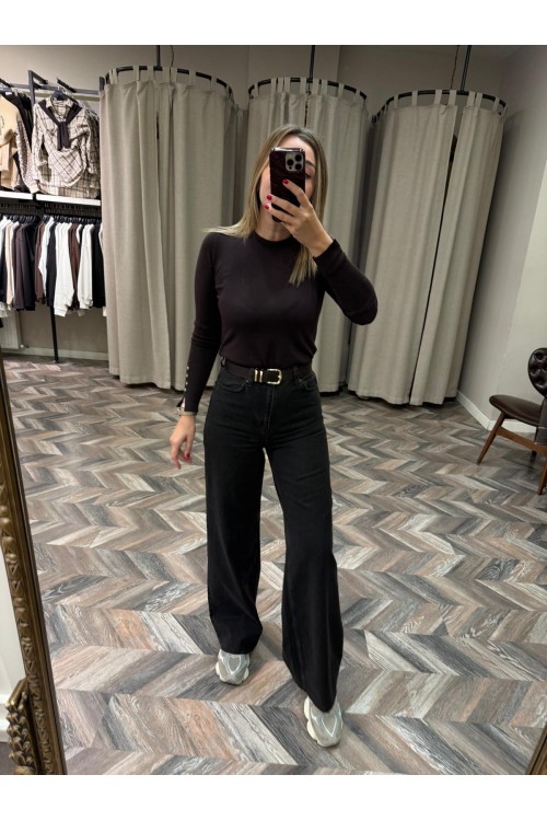 9992-D-675 YÜKSEK BEL GENİŞ PAÇA JEAN