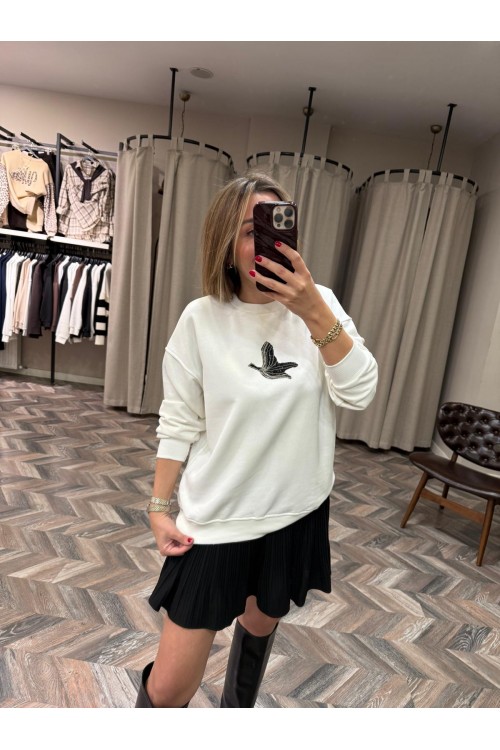 10054-5774 ZİNCİR KUŞLU SWEAT