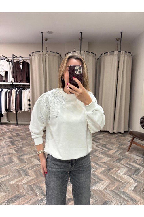 10051-5744 TEK OMUZ SİMLİ SWEAT