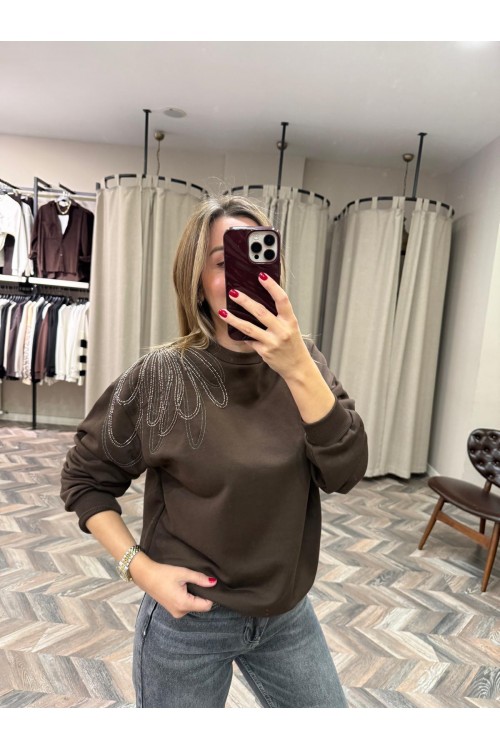 10051-5744 TEK OMUZ SİMLİ SWEAT