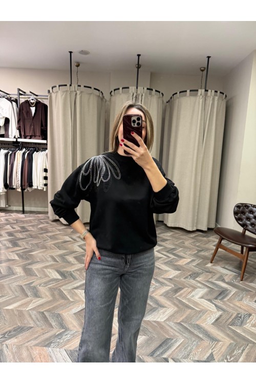 10051-5744 TEK OMUZ SİMLİ SWEAT