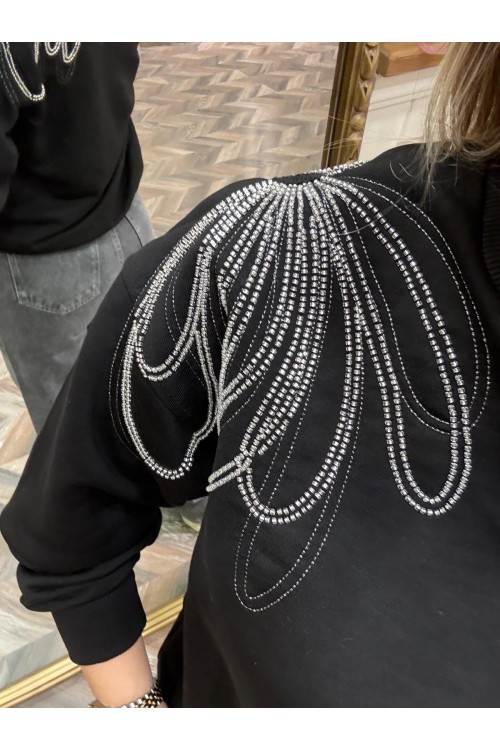 10051-5744 TEK OMUZ SİMLİ SWEAT