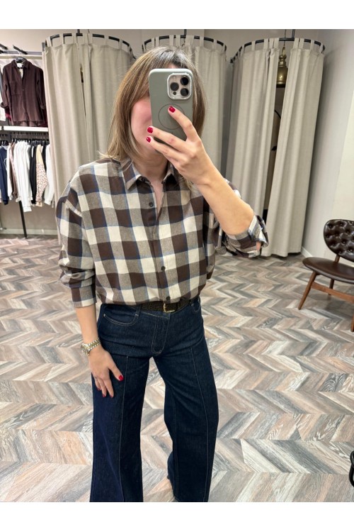 10061-G-6648 EKOSE DESENLİ GÖMLEK